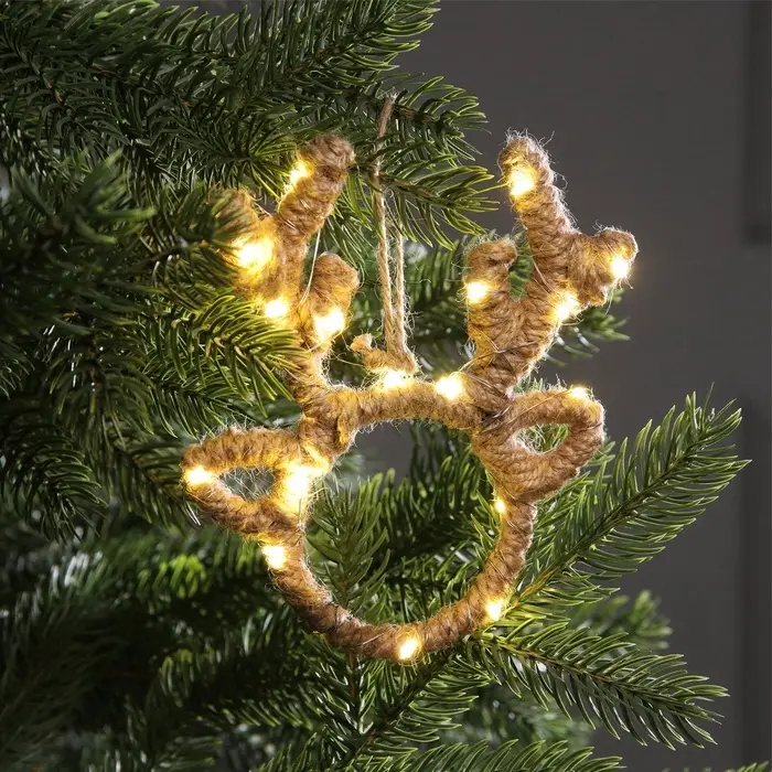 Светодиодная фигура &laquo;Олень&raquo; 14&times;11&times;1 см, 20 LED, от батареек AG13&times;3, свечение тёплое белое