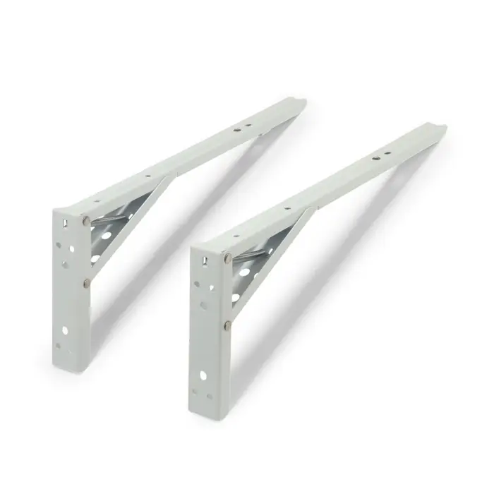 Кронштейн складной для столов и полок ТУНДРА, F001, 2 шт., длина 350 мм, сталь, белый