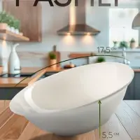 Тарелка глубокая Доляна White Label, 500 мл, d=17.5 см, фарфор, белая