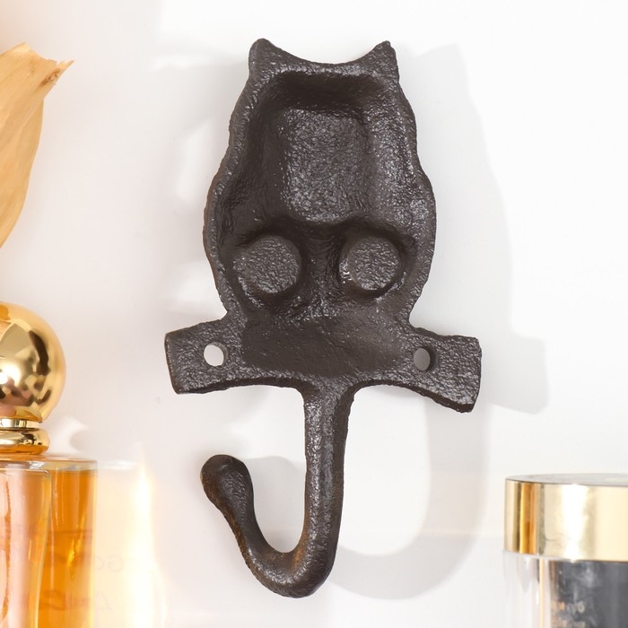 Крючок декоративный чугун Крючок декоративный чугун "Филин" 12х7х3 см