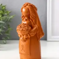 Фигура «Берегиня невеста», 14×6.5×7 см, красная глина
