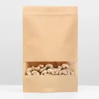 Пакет Zip - lock Крафт с прямоугольным окном 18×26 см