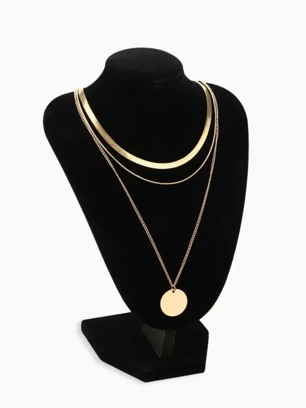 Бюст для украшений QF, 15&times;16&times;22 см, h=22 см, чёрный