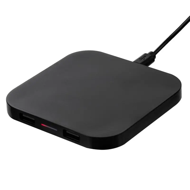 Беспроводное зарядное устройство Interra Plus, черное Беспроводное зарядное устройство Interra Plus, черное