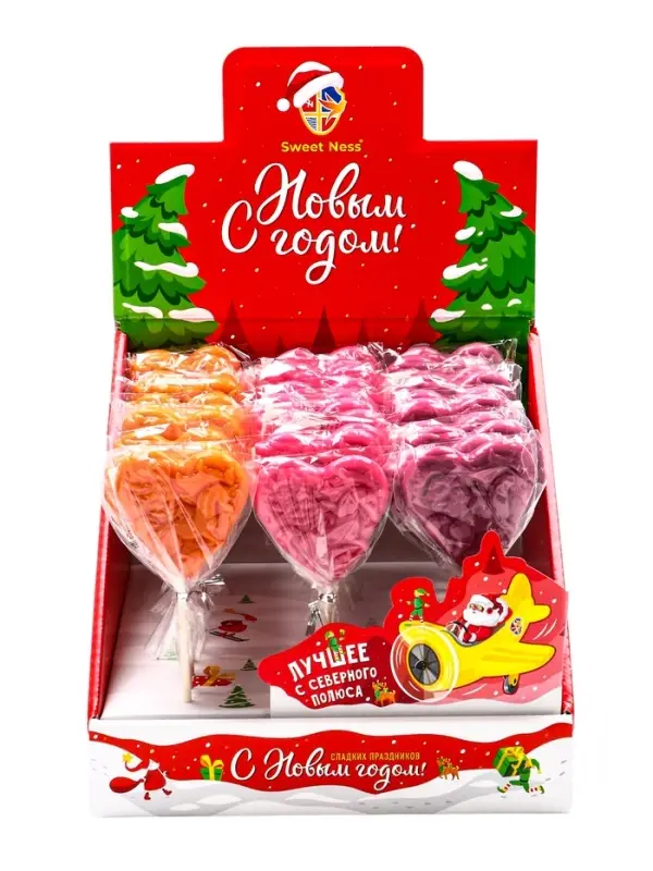 Карамель леденцовая фигурная Sweet Ness Символ года 2026 на сердце, 30 г