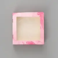 Коробка подарочная с окном &laquo;Подарок&raquo;, 20&times;20&times;4 см, самосборная