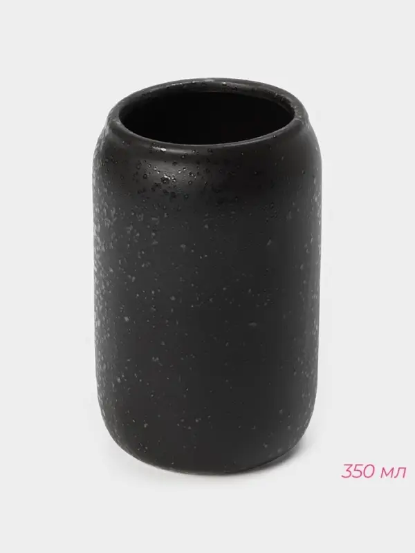 Набор аксессуаров для ванной комнаты Доляна &laquo;Венера&raquo;, 3 предмета, дозатор 350 мл, мыльница, стакан, чёрный