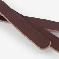 Ручка для сумки из натуральной кожи, с карабинами, 125&times;1.2 см, коричневая