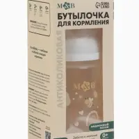 Бутылочка для кормления M&B, ШГ &Oslash;50 мм, +0мес., 180 мл.