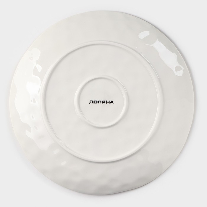 Тарелка фарфоровая Доляна Organic Gold, d=27,5 см, цвет белый Тарелка фарфоровая Доляна Organic Gold, d=27,5 см, цвет белый