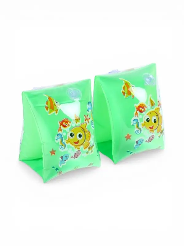 Нарукавники для плавания, размер M, цвет зеленый