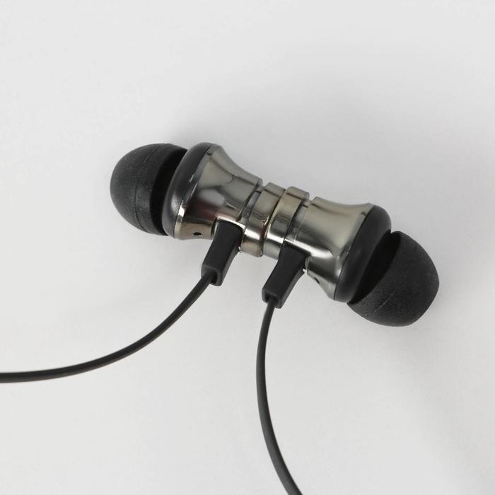 Беспроводные магнитные наушники с микрофоном «Санта», на Новый Год, длина провода 57,5 см.