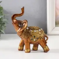 Фигурка полистоун &laquo;Слон в золотой попоне со стразами&raquo;, 11&times;5.7&times;13 см