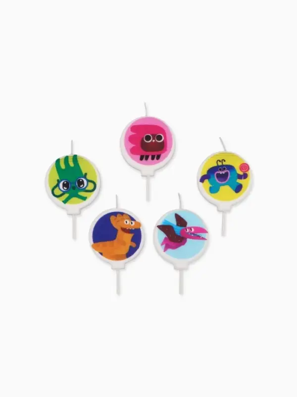 Свечи в торт, набор 5 шт., Ум и Хрум