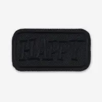 Термоаппликация Happy, 5×2.7 см, чёрная