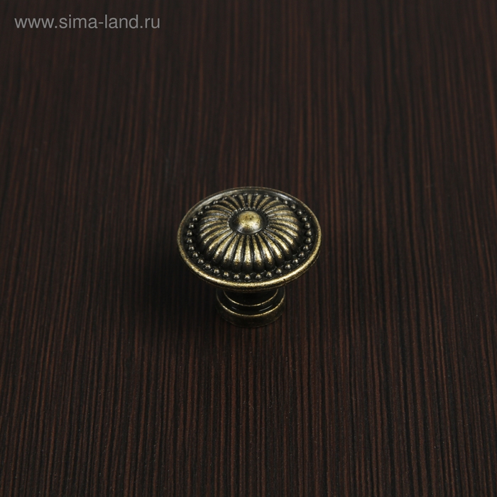 Ручка кнопка ТУНДРА VINTAGE 002, цвет бронза, 8 шт
