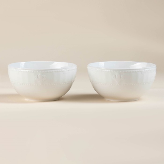 Набор салатников фарфоровых SL Home «Винтаж фрэнч», 800 мл, d=15 см, цвет белый Набор салатников фарфоровых SL Home «Винтаж фрэнч», 800 мл, d=15 см, цвет белый