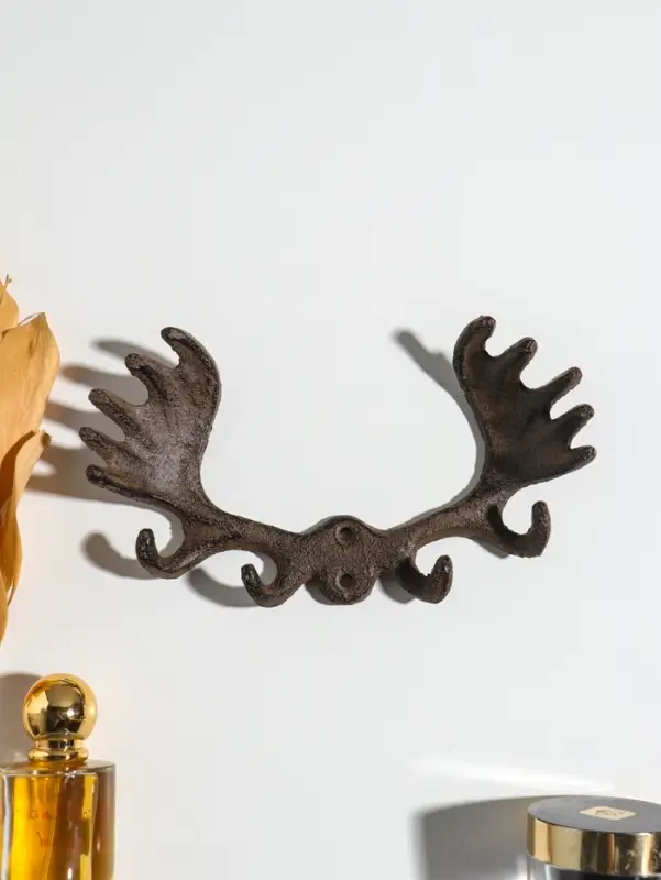 Крючки настенные &laquo;Лосиные рога&raquo;, ключница декоративная, чугун, 20&times;10.5&times;4 см