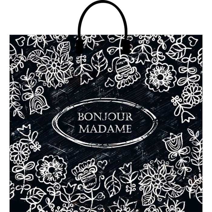 Пакет Пакет "Мадам", полиэтиленовый с пластиковой ручкой, 80 мкм 37 х 34 см