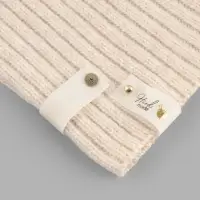 Бирка с кнопкой Hand made, 8&times;1.8 см, 10 шт., цвет золотой, белый