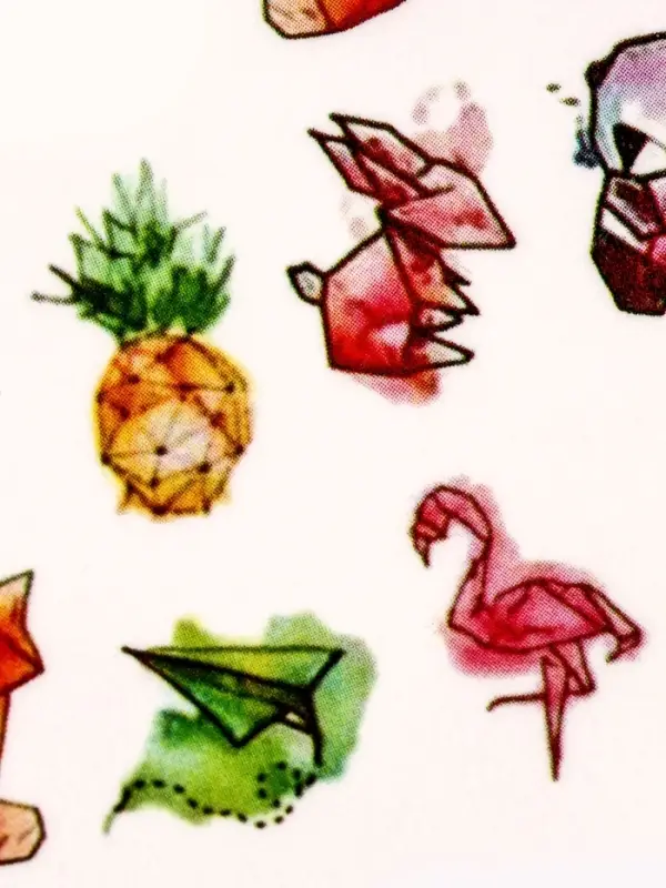 Слайдеры для ногтей «Акварельная графика», разноцветные