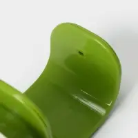 Дозатор для мыла Доляна, 350 мл, 19&times;8&times;8 см, белый/зелёный