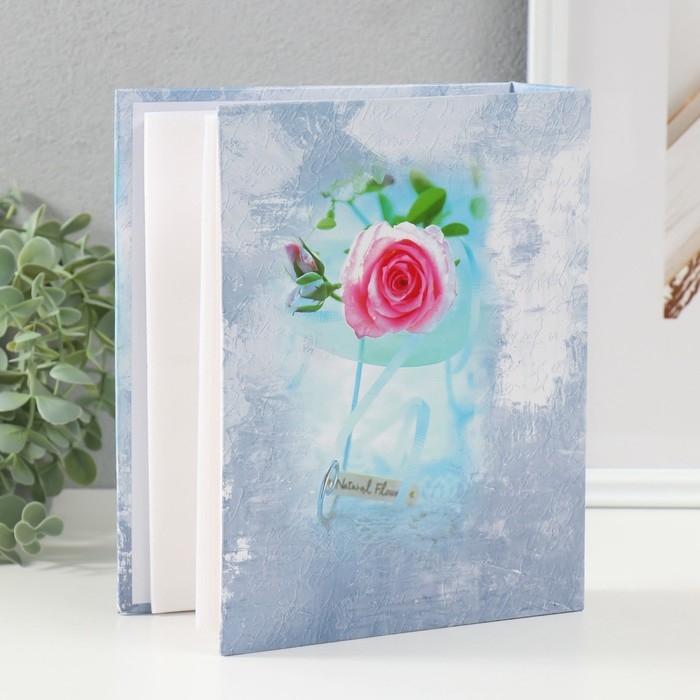 Фотоальбом на 200 фото 10х15 см Фотоальбом на 200 фото 10х15 см "Розы-2 (Голубой)"