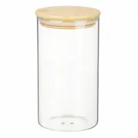 VETTA ЭКО Эллипс Банка для хранения 700мл, 15х8,5см, стекло, бамбук