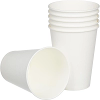 Стакан одноразовый бум. 1-сл d-90мм 350мл, белый, Комус 50шт/уп