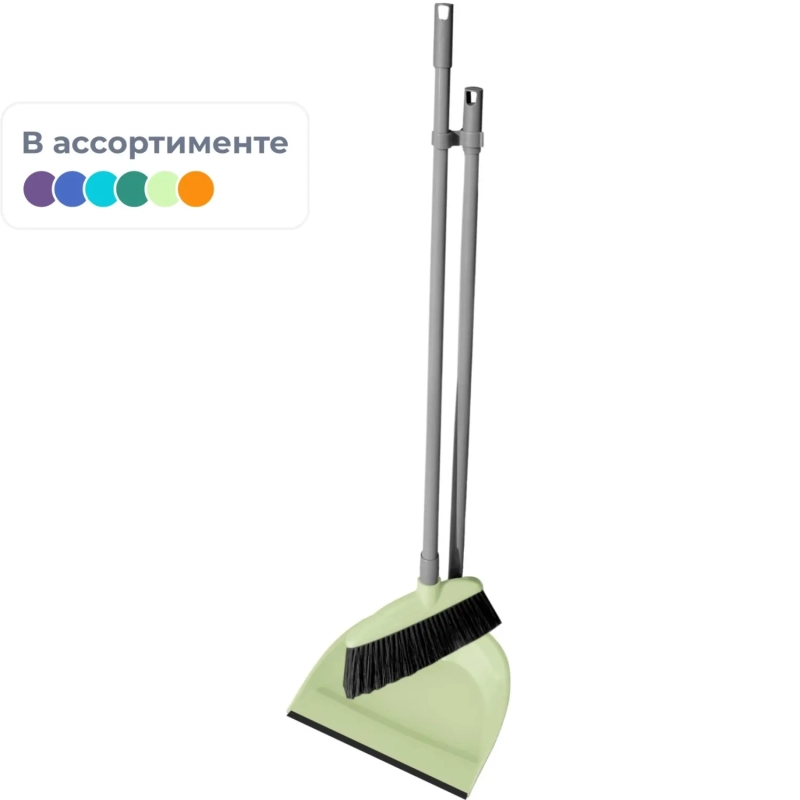 Набор для уборки Лень YORK (щётка и совок с резинкой)_063030