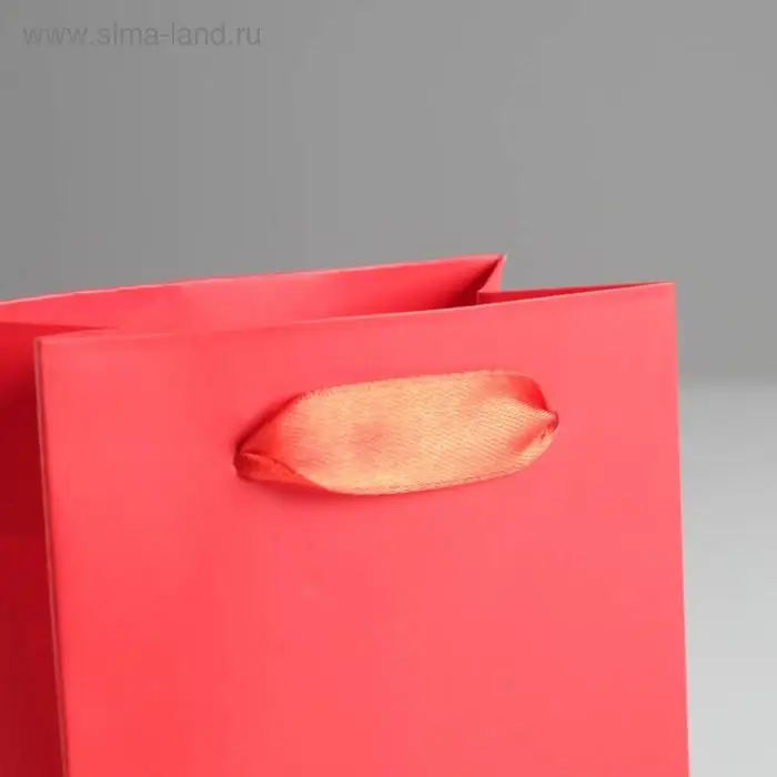 Пакет подарочный, упаковка, «Алый», 12 х 15 х 5.5