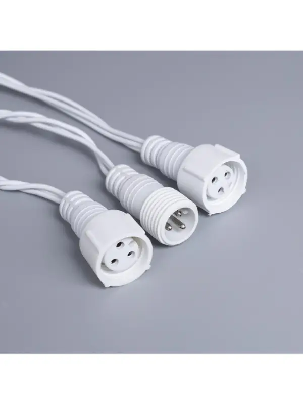 Гирлянда &laquo;Нить&raquo; 10 м, IP44, УМС, белая нить, 100 LED, свечение белое, 220 В