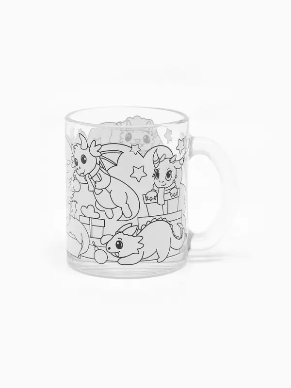 Кружка раскраска + игрушка "Дракончики у ёлки" 9770492