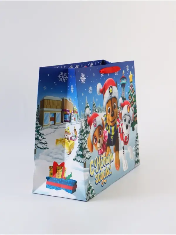 Пакет подарочный «С Новым годом!», Щенячий патруль,  XL 40 × 49 × 19 см