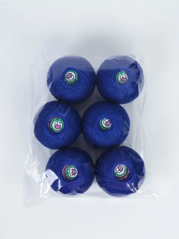 Нитки вязальные "Ирис" 150м/25г 100% мерсеризованный хлопок Набор 6шт (2411)