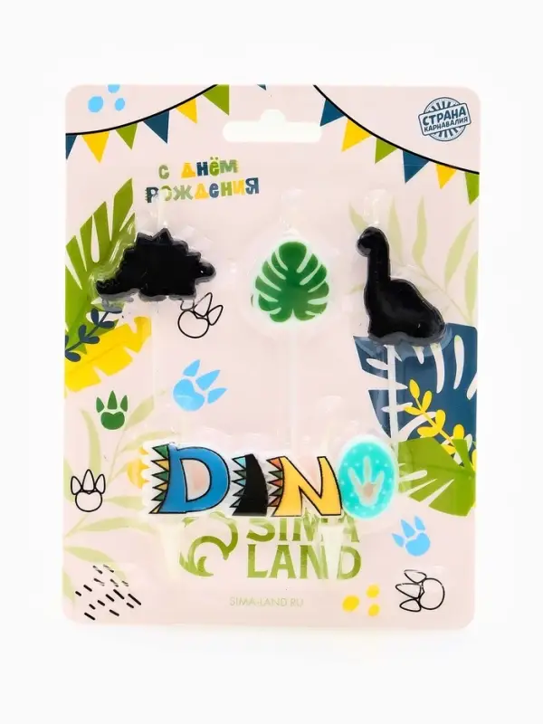 Набор свечей для торта «Dino» Набор свечей для торта «Dino»