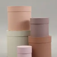 Набор круглых коробок 5 в 1 &laquo;Нюд&raquo;, 20&times;20&times;20 - 11&times;11&times;11 см