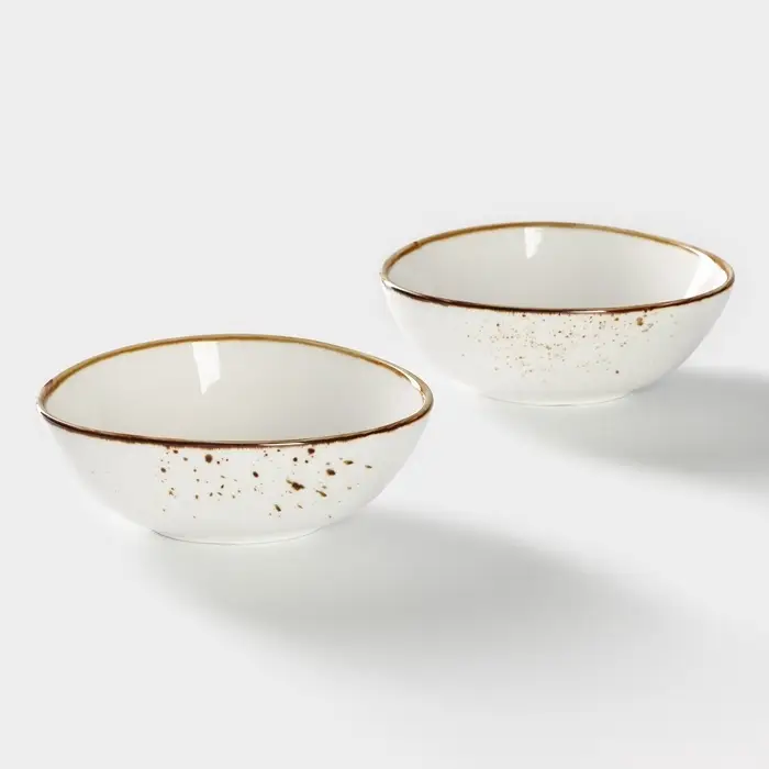 Салатники Magistro &laquo;Церера&raquo;, набор 2 шт., 15.3&times;13&times;5.5 см, фарфор, белые