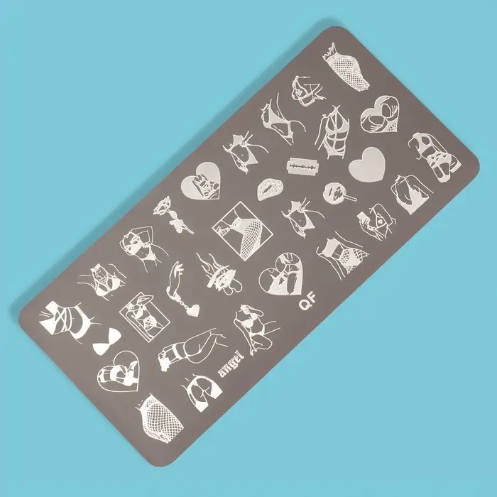 Пластина для стемпинга металлическая &laquo;Силуэт&raquo;, 12&times;6 см