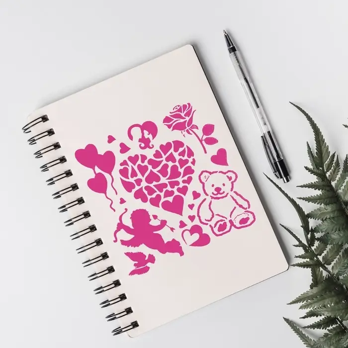 Трафарет для творчества &laquo;Любовь&raquo;, пластик, 13&times;13 см