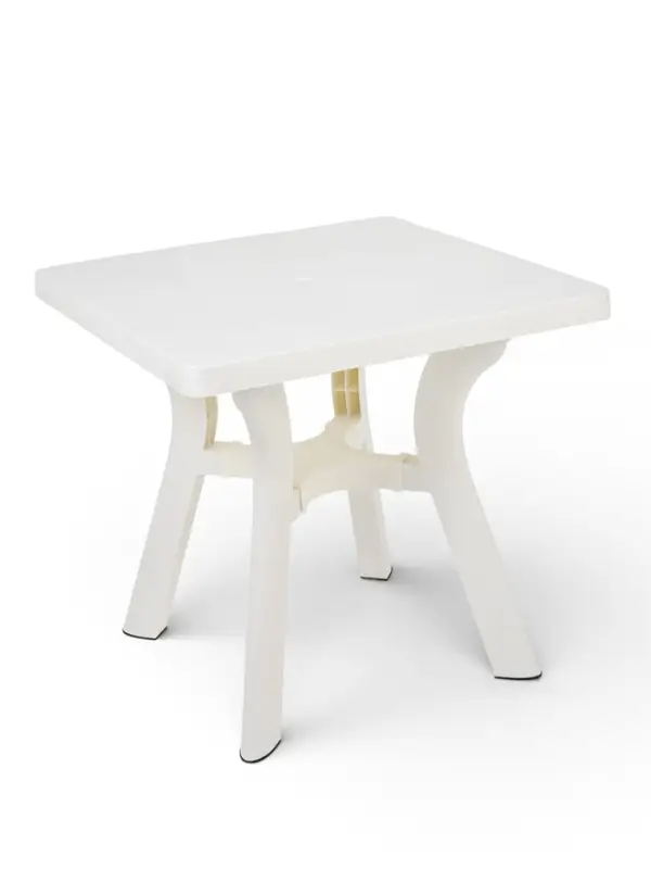 Стол садовый &laquo;Атлант&raquo;, 80&times;80&times;76.5 см, квадратный, пластиковый, белый