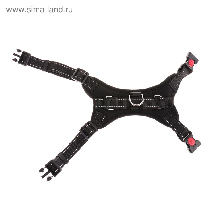 Шлейка К7 мягкая светоотражающая, размер XL, ОГ 74-92 см, вес 28-47,5 кг, черная Шлейка К7 мягкая светоотражающая, размер XL, ОГ 74-92 см, вес 28-47,5 кг, черная