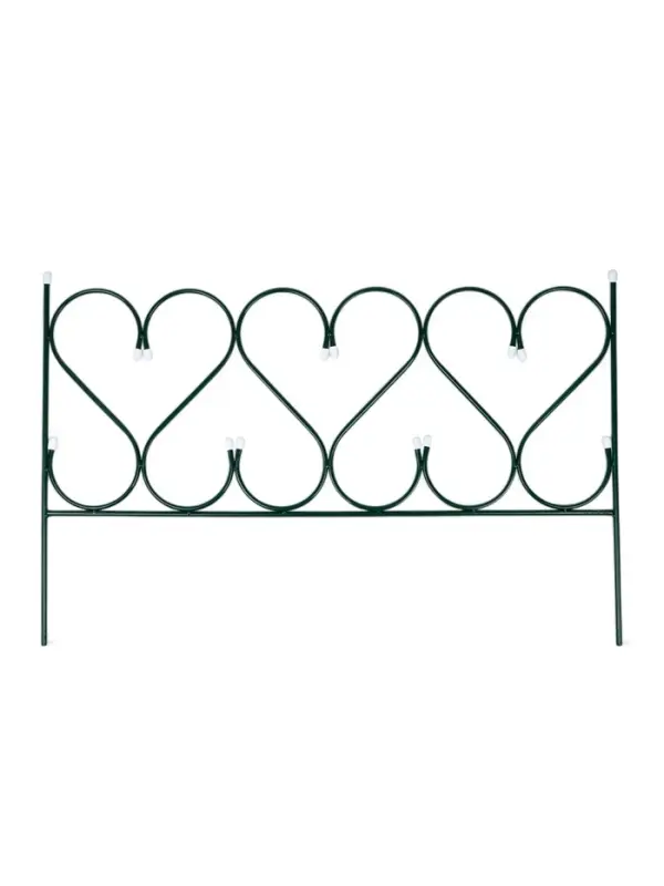 Ограждение декоративное &laquo;Изящный&raquo;, 58&times;440 см, 5 секций, металл, зелёный