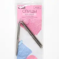Спицы для вязания, чулочные, гибкие, d=3.5 мм, 21 см, 3 шт.