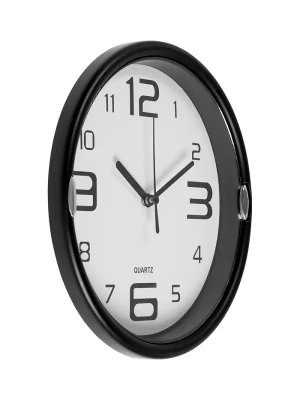Часы настенные &laquo;Числа&raquo;, d=23 см, черные