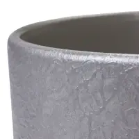 Горшок цветочный с поддоном 5,4 л, d22/h19 см серый керамика, "Перл" (М)