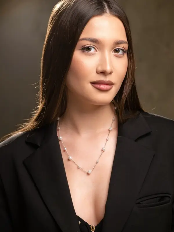 Кулон трансформер &laquo;Россыпь жемчуга&raquo;, бусины №6.8, L=50 см, белый в серебре