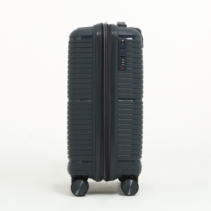 Чемодан малый 47 л (S) Bagvoyage, отдел на молнии, с расширением, кодовый замок, 4 колеса, цвет серый Чемодан малый 47 л (S) Bagvoyage, отдел на молнии, с расширением, кодовый замок, 4 колеса, цвет серый