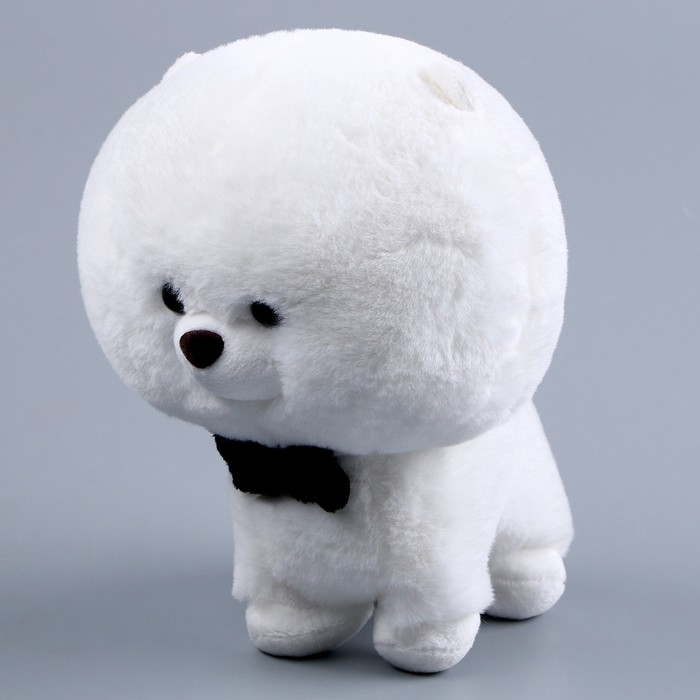 Мягкая игрушка «Собака» с бабочкой, 22 см, цвет белый