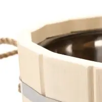 Ведро-запарник для бани и сауны, 20 л, деревянное, нержавеющая вставка